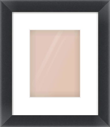 Black Bevel Frame for 15 × 20cm artwork, with Smooth White Single Mount
