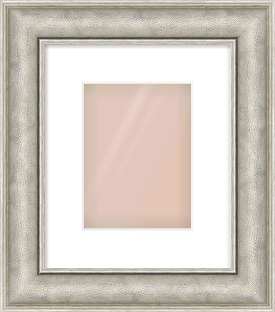 Silver Scoop Frame for 15 × 20cm artwork, with Smooth White Single Mount