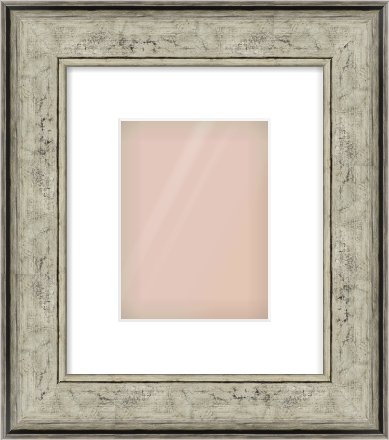 Silver Flat Frame for 15 × 20cm artwork, with Smooth White Single Mount