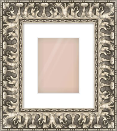 Silver Reverse Frame for 15 × 20cm artwork, with Smooth White Single Mount
