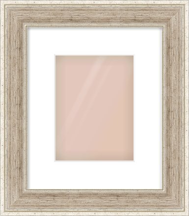 Silver Flat Frame for 15 × 20cm artwork, with Smooth White Single Mount