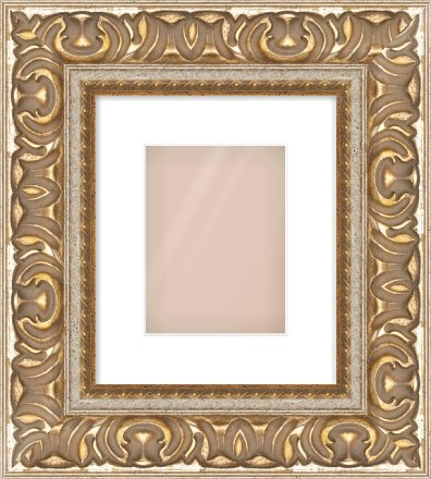 Silver / Gold Reverse Frame for 15 × 20cm artwork, with Smooth White Single Mount