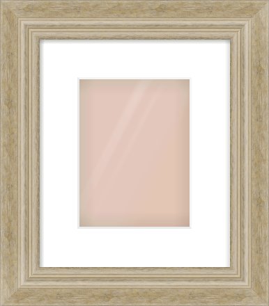 Ivory Scoop Frame for 15 × 20cm artwork, with Smooth White Single Mount