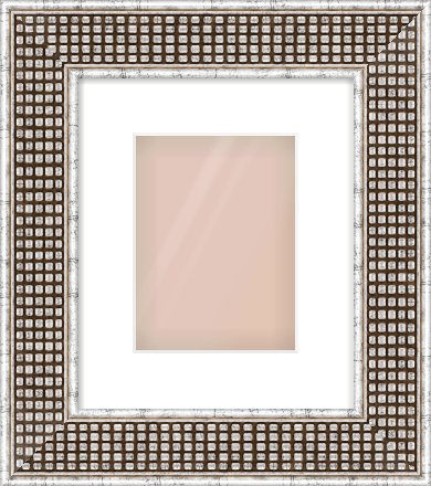 Silver Flat Frame for 15 × 20cm artwork, with Smooth White Single Mount
