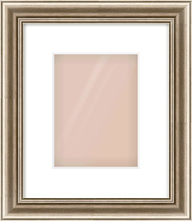 Silver Cushion Frame for 15 × 20cm artwork, with Smooth White Single Mount