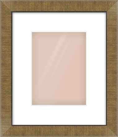 Bronze Flat Frame for 15 × 20cm artwork, with Smooth White Single Mount