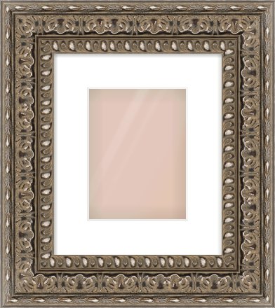 Silver Reverse Frame for 15 × 20cm artwork, with Smooth White Single Mount