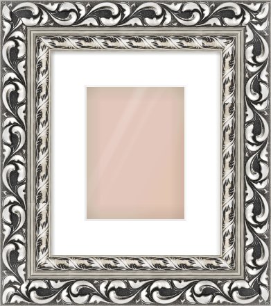 Silver Reverse Frame for 15 × 20cm artwork, with Smooth White Single Mount