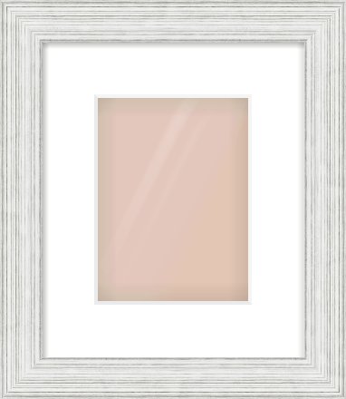 Silver Foil Flat Frame for 15 × 20cm artwork, with Smooth White Single Mount