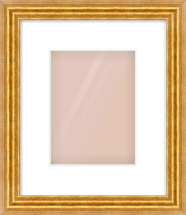 Gold Reverse Frame for 15 × 20cm artwork, with Smooth White Single Mount