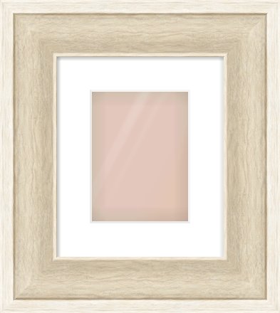 Silver / White Scoop Frame for 15 × 20cm artwork, with Smooth White Single Mount
