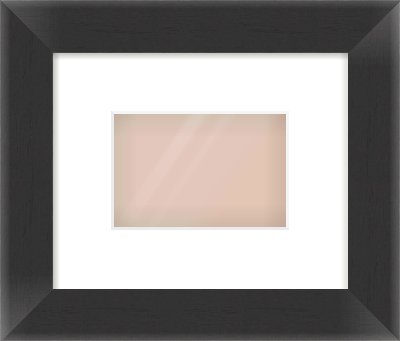 Black Reverse Frame for 6 × 4in artwork, with Smooth White Single Mount