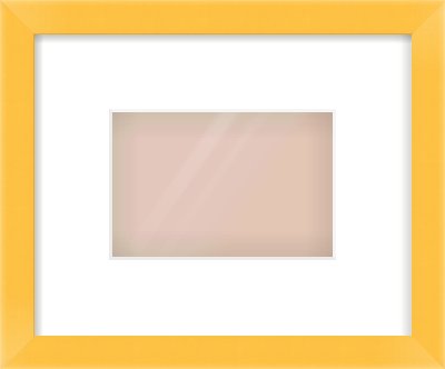 Yellow Paint Flat Frame for 6 × 4in artwork, with Smooth White Single Mount