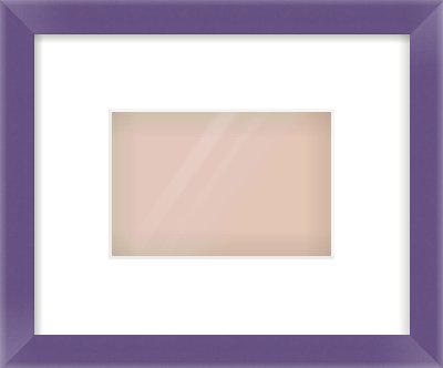 Purple Paint Flat Frame for 6 × 4in artwork, with Smooth White Single Mount