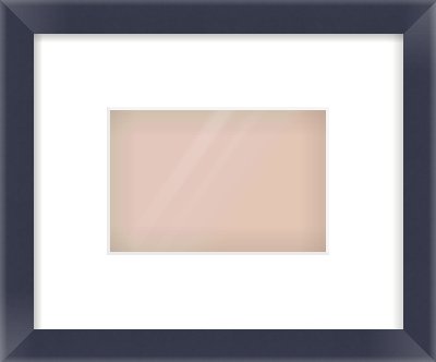 Navy Paint Flat Frame for 6 × 4in artwork, with Smooth White Single Mount