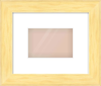 Natural Wood Stepped Flat Frame for 6 × 4in artwork, with Smooth White Single Mount