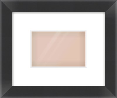 Black Flat Frame for 6 × 4in artwork, with Smooth White Single Mount