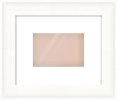 White Spoon Frame for 6 × 4in artwork, with Smooth White Single Mount