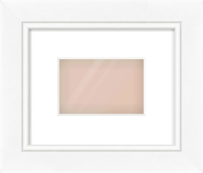 White Reverse Frame for 6 × 4in artwork, with Smooth White Single Mount