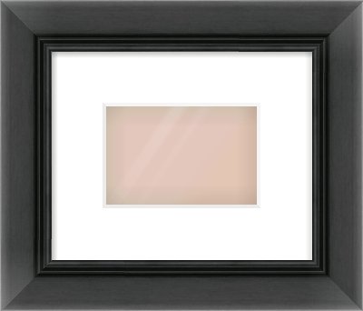 Black Reverse Frame for 6 × 4in artwork, with Smooth White Single Mount