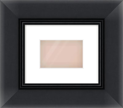 Black Reverse Frame for 6 × 4in artwork, with Smooth White Single Mount