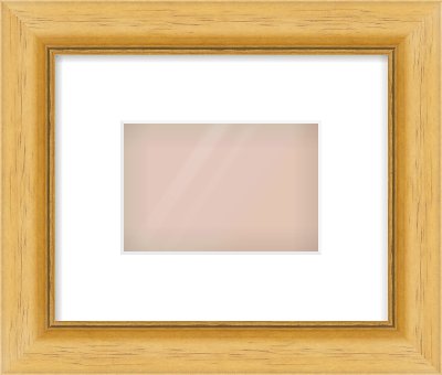 Natural Wood Reverse Frame for 6 × 4in artwork, with Smooth White Single Mount