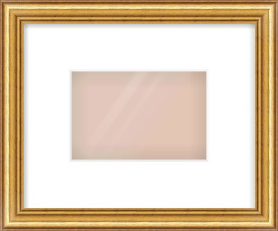 Gold Dome Frame for 6 × 4in artwork, with Smooth White Single Mount