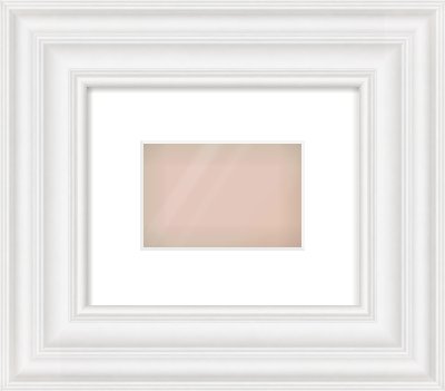 White Spoon Frame for 6 × 4in artwork, with Smooth White Single Mount