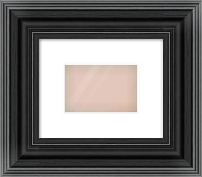 Black Spoon Frame for 6 × 4in artwork, with Smooth White Single Mount