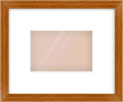 Natural Wood Flat Frame for 6 × 4in artwork, with Smooth White Single Mount
