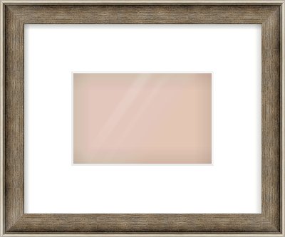 Silver Scoop Frame for 6 × 4in artwork, with Smooth White Single Mount
