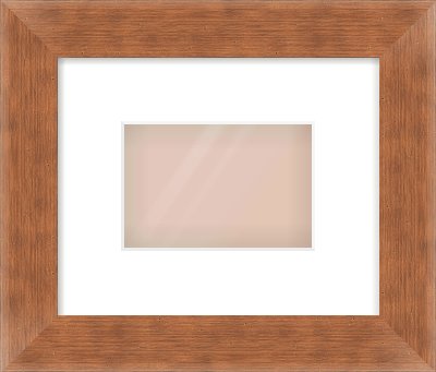 Bronze Flat Frame for 6 × 4in artwork, with Smooth White Single Mount