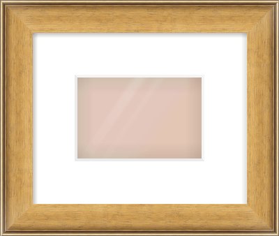 Gold Scoop Frame for 6 × 4in artwork, with Smooth White Single Mount