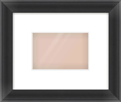 Black Scoop Frame for 6 × 4in artwork, with Smooth White Single Mount