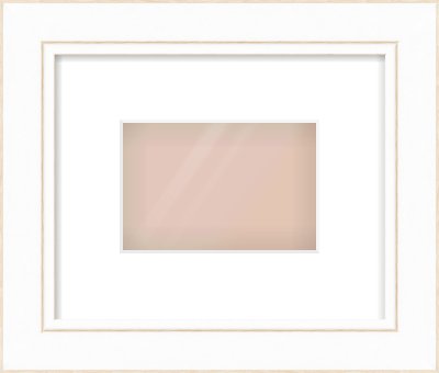 White / Natural Scoop Frame for 6 × 4in artwork, with Smooth White Single Mount