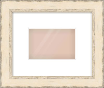 GOLD Flat Frame for 6 × 4in artwork, with Smooth White Single Mount