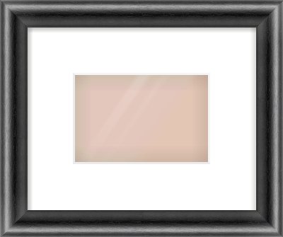 Black Cushion Frame for 6 × 4in artwork, with Smooth White Single Mount