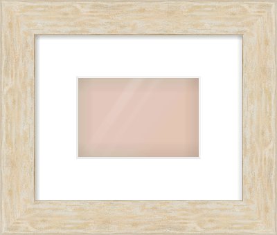 Premium Flat Frame for 6 × 4in artwork, with Smooth White Single Mount
