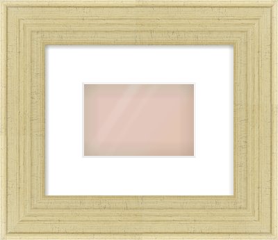 Silver Flat Frame for 6 × 4in artwork, with Smooth White Single Mount
