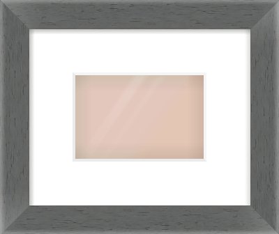 Dark Grey Flat Frame for 6 × 4in artwork, with Smooth White Single Mount