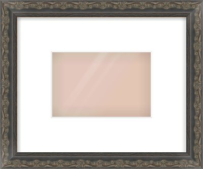 Black Scoop Frame for 6 × 4in artwork, with Smooth White Single Mount