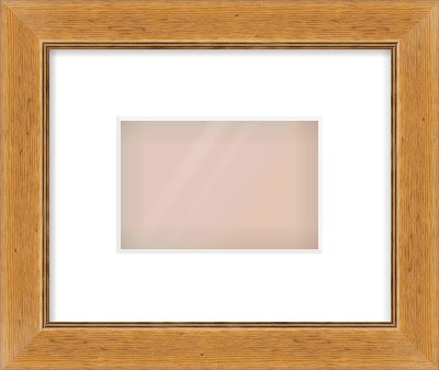 Rustic Medium Oak Reverse Frame for 6 × 4in artwork, with Smooth White Single Mount