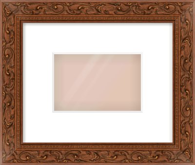 Maroon Decorative Frame for 6 × 4in artwork, with Smooth White Single Mount