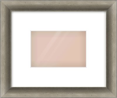 Silver Spoon Frame for 6 × 4in artwork, with Smooth White Single Mount