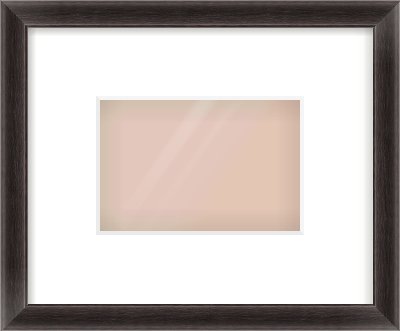 Black Cushion Frame for 6 × 4in artwork, with Smooth White Single Mount