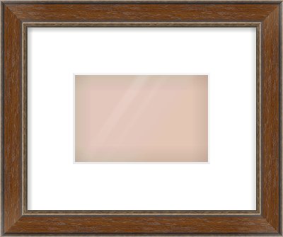 Walnut / Pewter Reverse Frame for 6 × 4in artwork, with Smooth White Single Mount