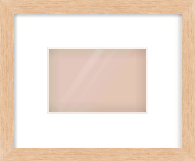 Light Oak Veneer Flat Frame for 6 × 4in artwork, with Smooth White Single Mount