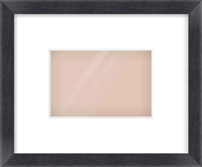 Black Wood Grain Flat Frame for 6 × 4in artwork, with Smooth White Single Mount