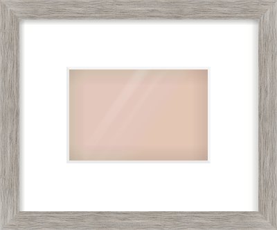 Grey Wood Grain Flat Frame for 6 × 4in artwork, with Smooth White Single Mount