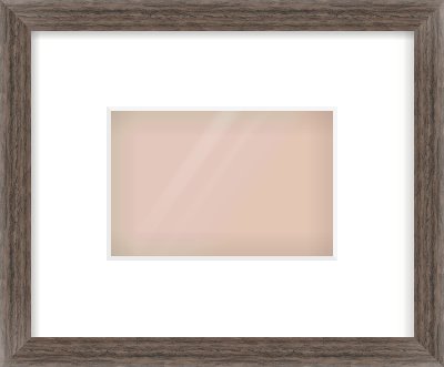 Dark Walnut Flat Frame for 6 × 4in artwork, with Smooth White Single Mount